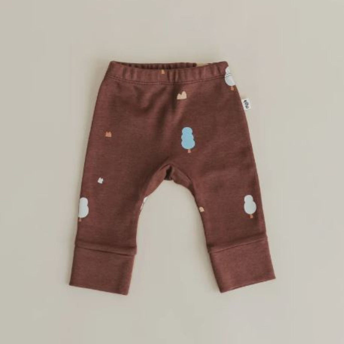 Baby leggings - 100% Organic Cotton - Raisin