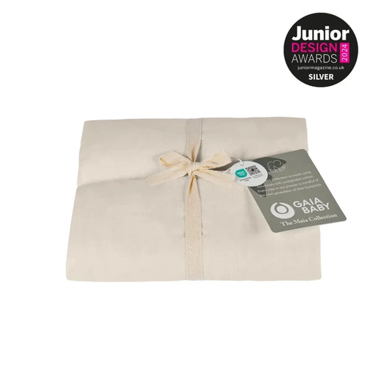 Gaia Baby Maia Muslin Fitted Cotsheets 60x120cm 2 Pack - Sand